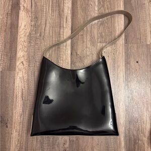 Chenson black and brown leather shoulder bag
